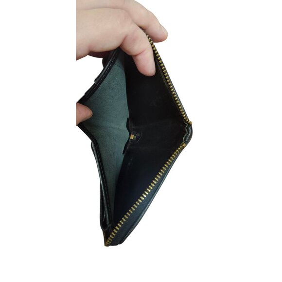 COACH VINTAGE SONOMA BLACK PEBBLE LEATHER ZIP AROUND COIN/CARD CASE WALLET - Picture 7 of 10